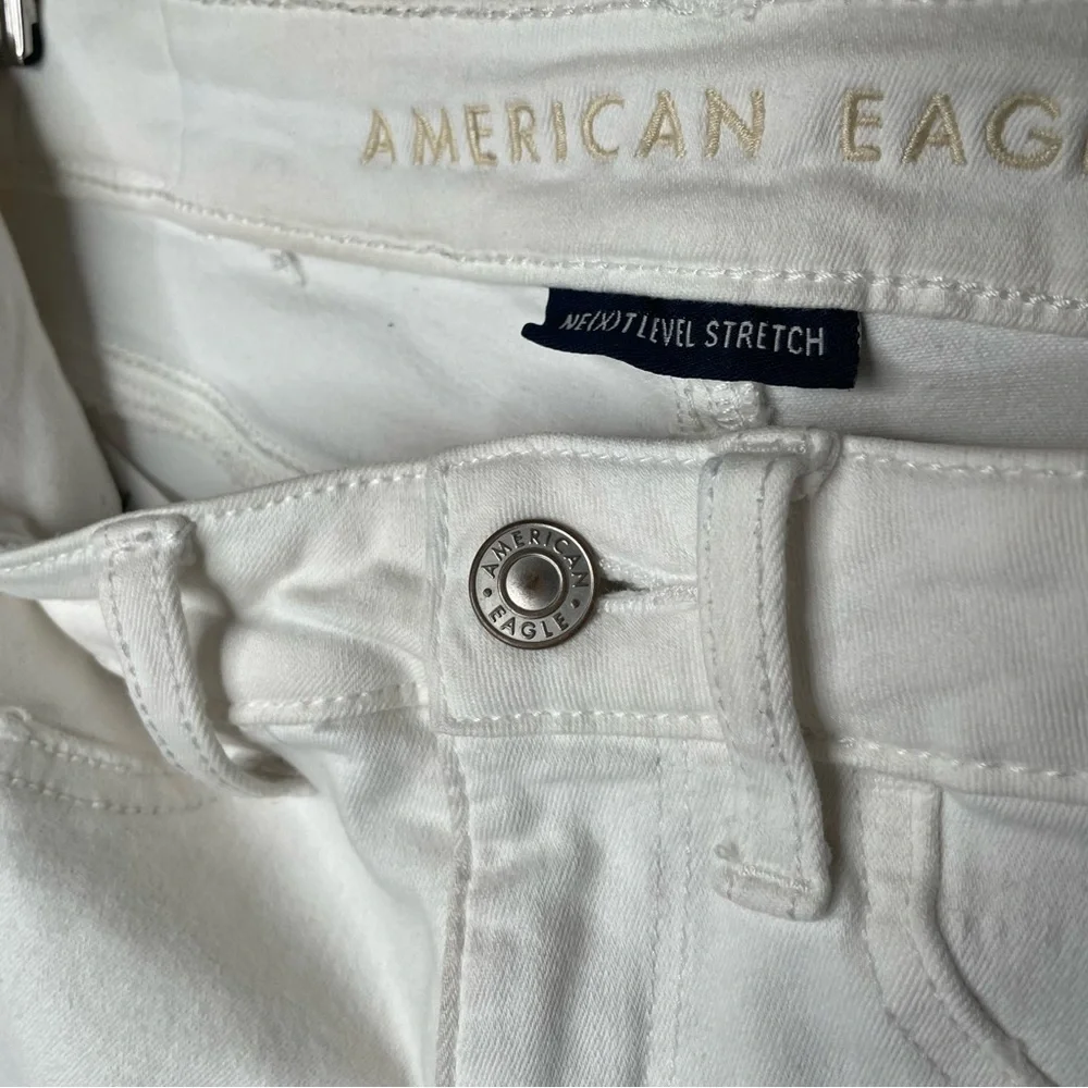 American Eagle outfitters white ripped super high-rise jagging size 4 - Picture 14 of 16